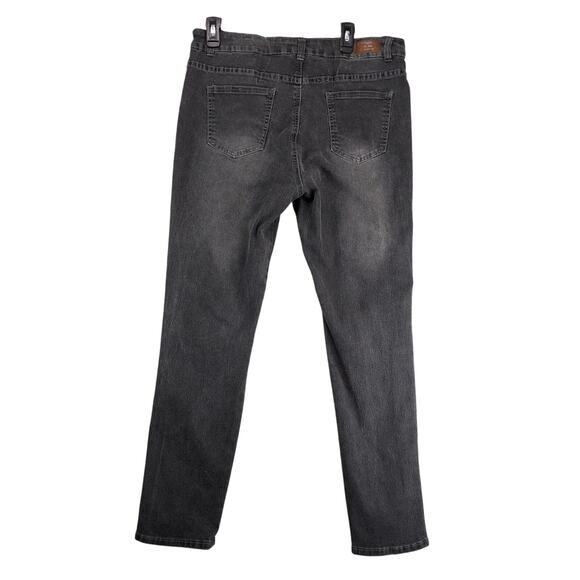 Denim & Rivets Y2K Charcoal Jeans Women's 20 Stretch 34x29" Glitter Side Stripe - Picture 2 of 10